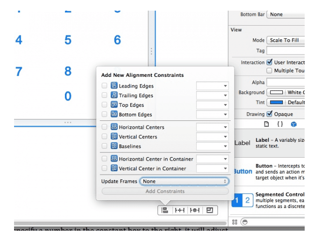 align constraings